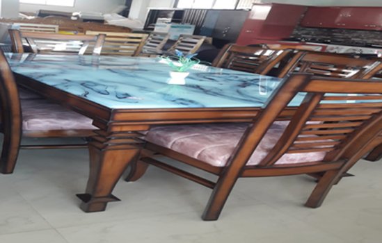 Onex Dining Table — 6 Seater (Design 4) at Sadashiv Furniture Mall, Patna