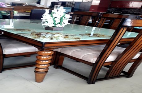 Printed Dining Table — 66″ × 36″ at Sadashiv Furniture Mall, Patna