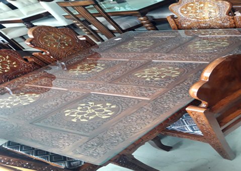 Printed Dining Table — 60″ × 36″ at Sadashiv Furniture Mall, Patna