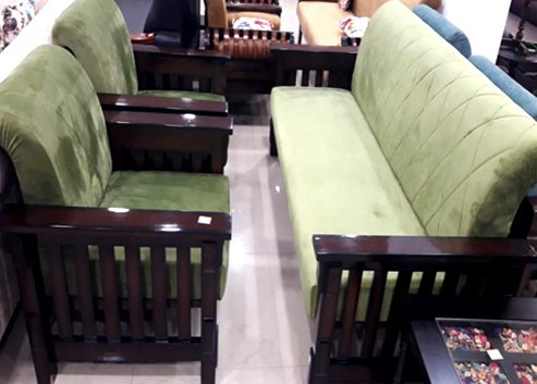 Wooden Sofa — 3+1+1 (Design 4) at Sadashiv Furniture Mall, Patna