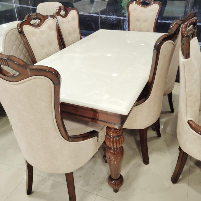 6-Seater Dining Set — Cream Chairs — Furniture Mall, R.P.S. More, Bailey Road, Patna