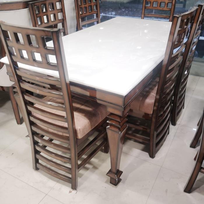 6-Seater Dining Set — Dark Wood — Furniture Mall, R.P.S. More, Bailey Road, Patna