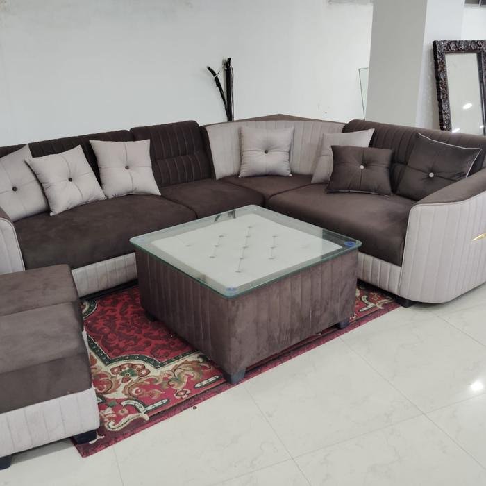 L-Shaped Sectional — Mocha — Furniture Mall, R.P.S. More, Bailey Road, Patna